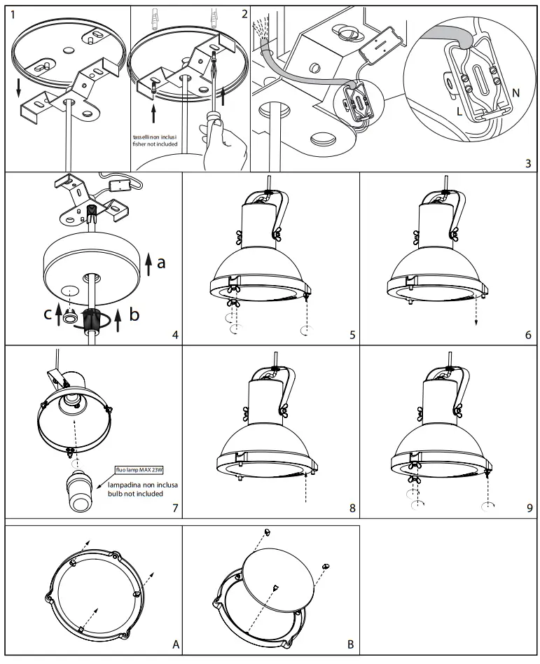 NEMO LIGHTING Projecteur 165 Pendant Light - box