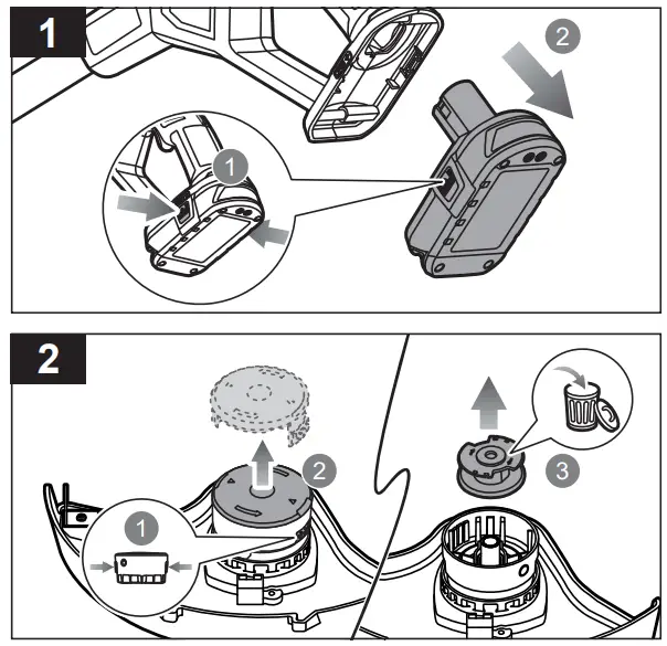 RYOBI OLT1832 18V ONE Line Trimmer - Fig 16