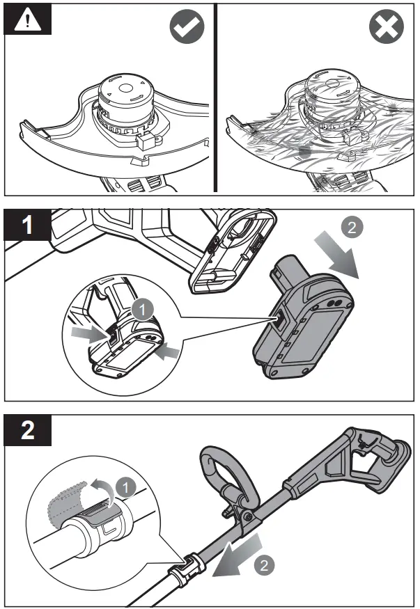 RYOBI OLT1832 18V ONE Line Trimmer - Fig 22