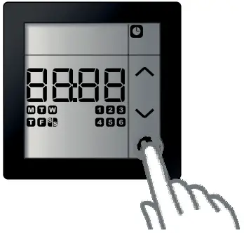 EATON xComfort Room Controller Touch Temperature Regulation - Leave Edit Mode