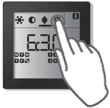 EATON xComfort Room Controller Touch Temperature Regulation - Operation mode1