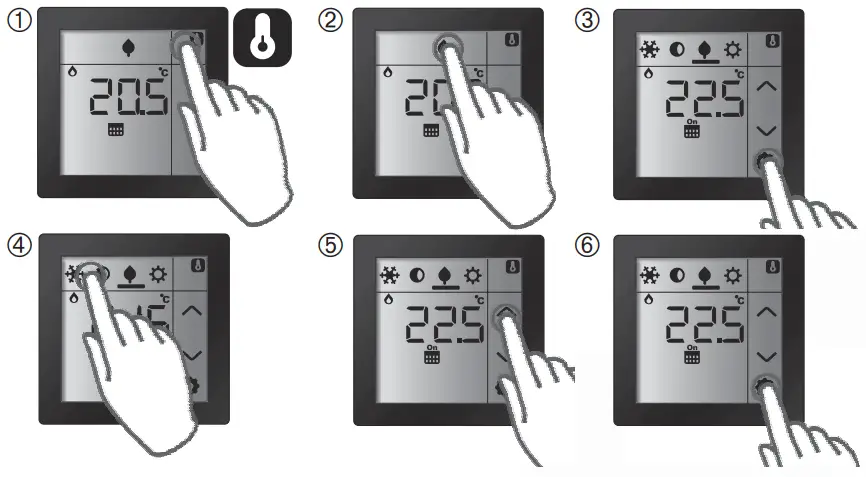 EATON xComfort Room Controller Touch Temperature Regulation - Point Temperature
