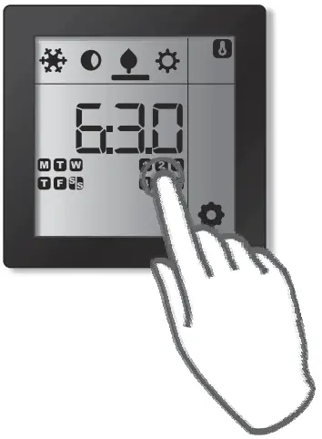 EATON xComfort Room Controller Touch Temperature Regulation - Switching point