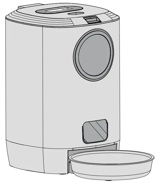 LKEREJOL B08SHF8LW9 Automatic Pet Feeder with Window-fig1