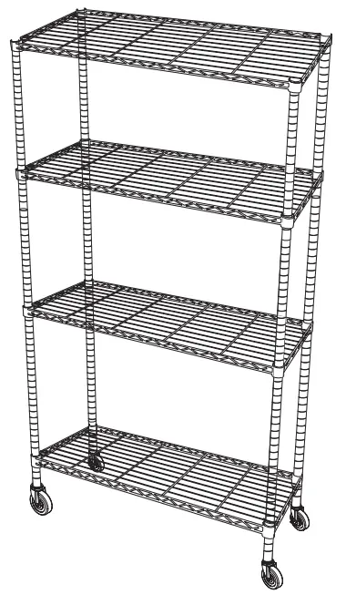amazon basics B0727YYPR2 4-Shelf Shelving Unit