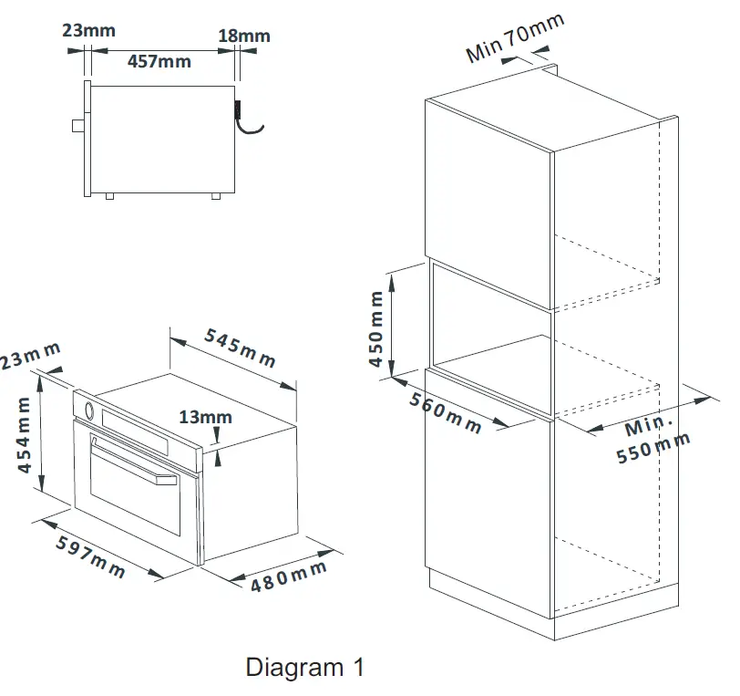 FUJIOH FV-ML71 Built-in Multifunctional Steam Oven 1