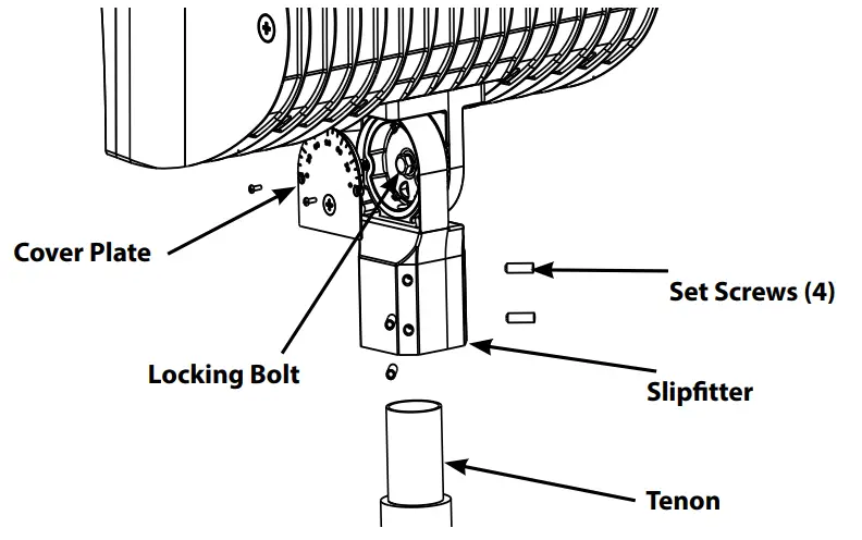 RAB FXLED 200W Trunnion Mount LED Floodlight - Cover plate