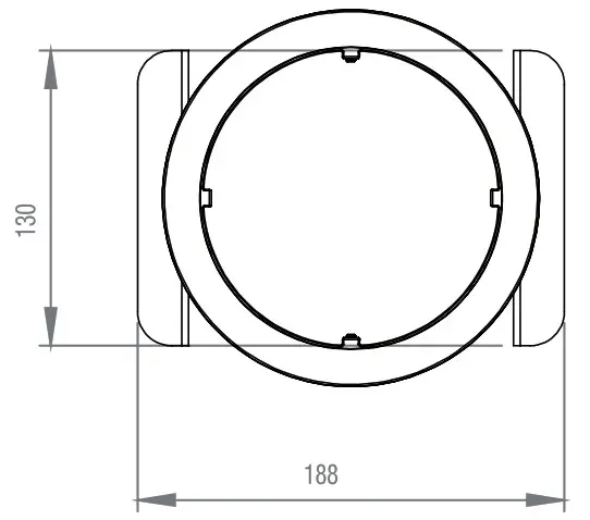 Cameo CLH1CKB H1 Ceiling Kit - DIMENSIONS 2