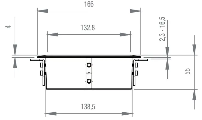 Cameo CLH1CKB H1 Ceiling Kit - DIMENSIONS 3