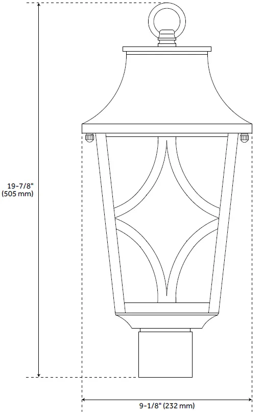 Signature Hardware 434131 Altimeter 3 Light Candelabra Outdoor Post Lantern 1