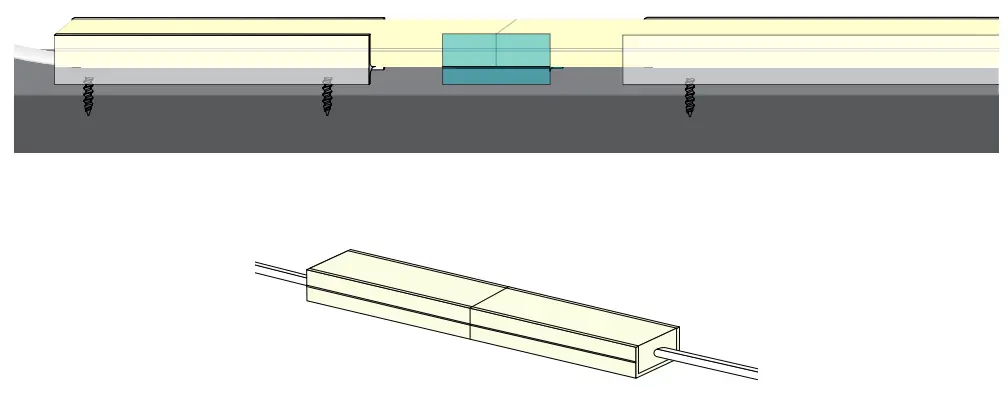 Lens with LED visibility