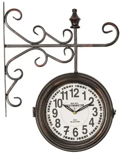 YHD-CLKA1B359-Double-Sided-Iron-Wall-Clock-Black-PRODUCT