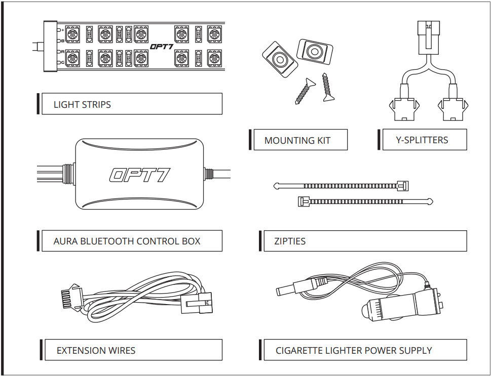 OPT7 LIGHTING AURA PRO Double Row Interior