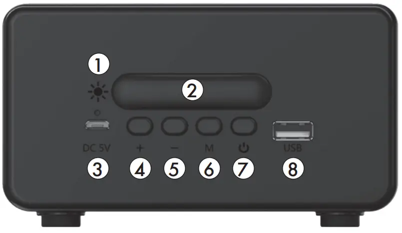 AIM CR1009W Radio Alarm Clock - overview 1