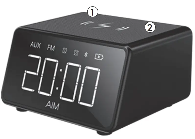 AIM CR1009W Radio Alarm Clock - overview