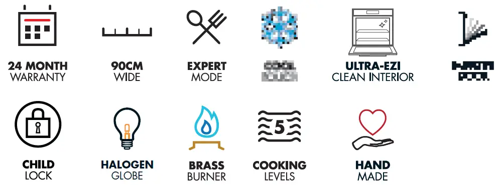 ILVE-PD096DNE3-90cm-Nostalgie-Series-Cooker-Double-Oven-01