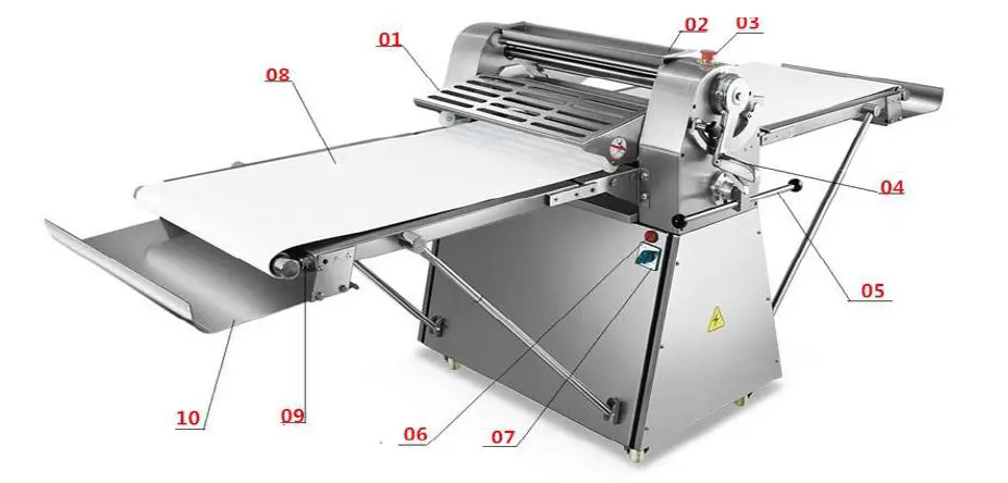 ADEXA BC550L Professional Dough Sheeter Stand type Roller width 520mm-fig-2