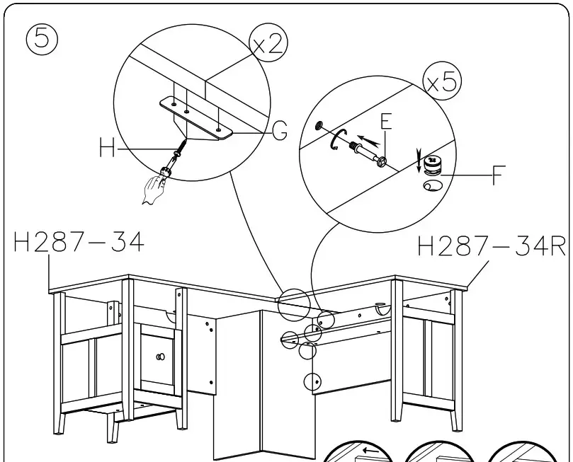 ASHLEY H275 34R Home Office Desk - Product Overview 4