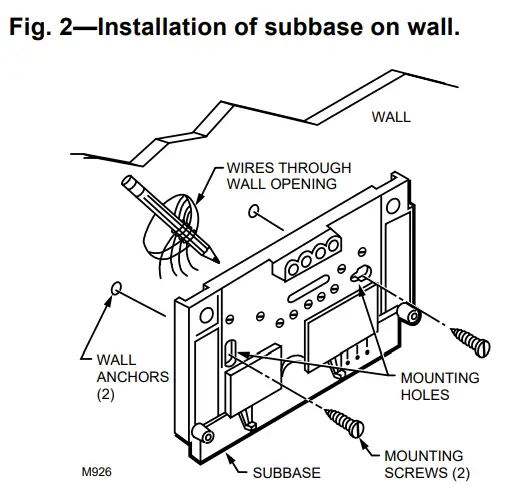 Honeywell T874A D Thermostats Subbases-fig1