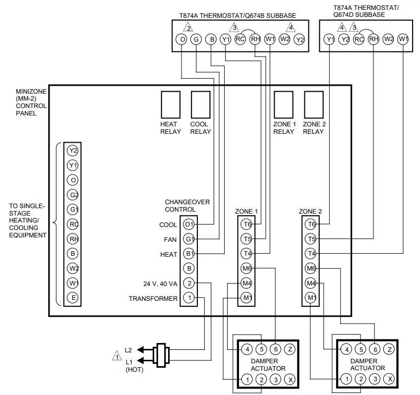 Honeywell T874A D Thermostats Subbases-fig5
