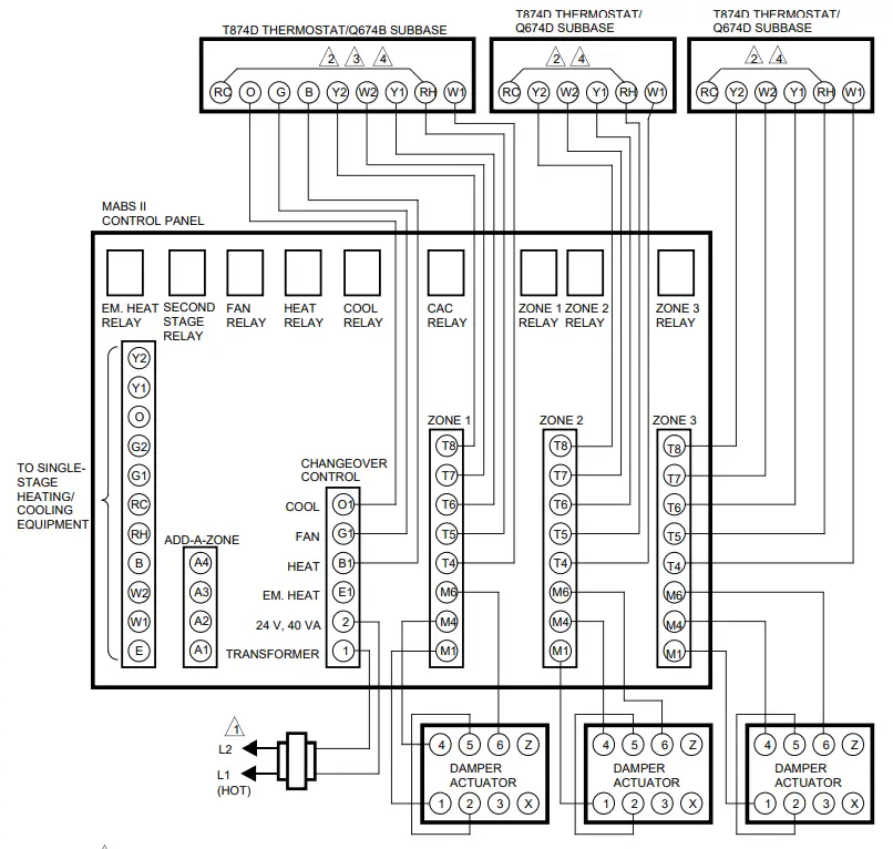 Honeywell T874A D Thermostats Subbases-fig7