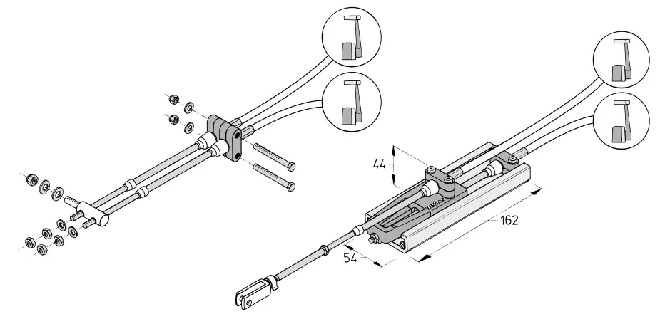 VETUS RCTOPB Mechanical Remote Engine Control - Control 3