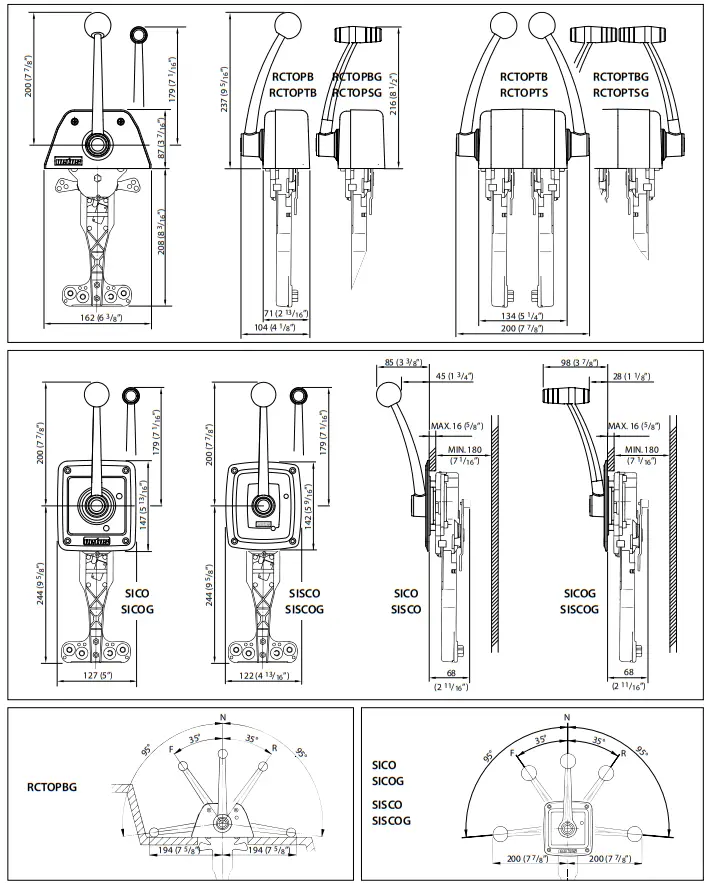 VETUS RCTOPB Mechanical Remote Engine Control - Control 4