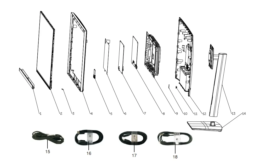 Exploded view diagram with list of items