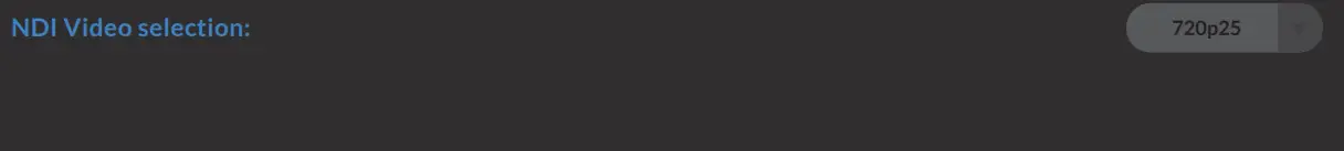 NDI BirdDog EYES A200- NDI Video selection