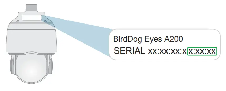 NDI BirdDog EYES A200- web interface