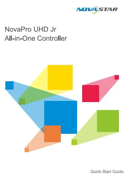 NOVASTAR NovaPro UHD Jr All-in-One Video Processing Controller User Guide