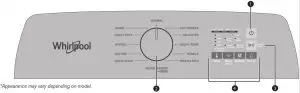 Whirlpool WTW5010LW 4.6 Cu Ft Top Load Impeller Washer - CONTROL PANEL