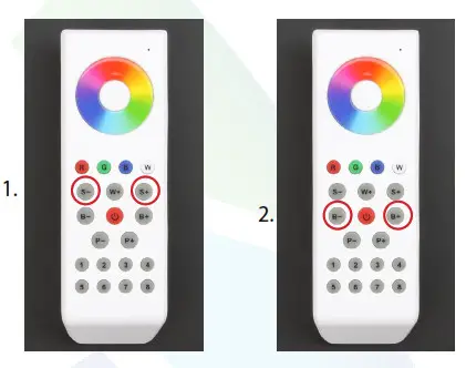 Solid Apollo LED SA-CTRL-100-TX-RX-IP67 8-Zone RGB Remote-Brightness of programs
