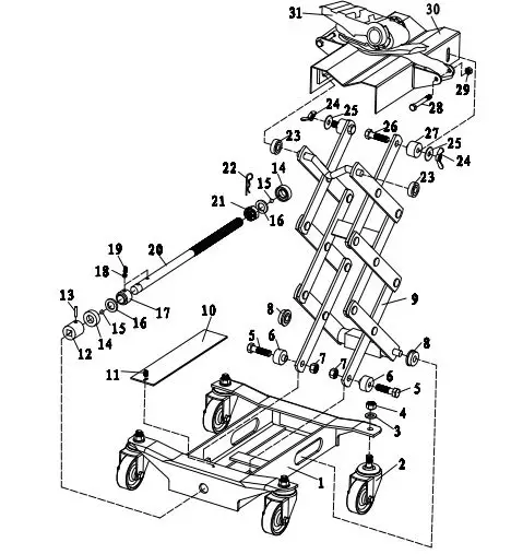 HARBOR FREIGHT 61232 450LB Low Lift Transmission Jack fig5