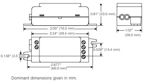 CASAMBI CBU A2D Bluetooth Controllable 2ch 0 10V DALI Controller - Dimensions