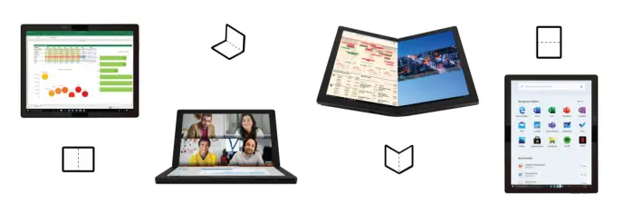 Lenovo ThinkPad X1 Fold Gen 1 Work with the foldable screen