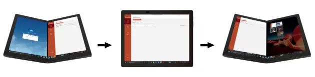 Lenovo ThinkPad X1 Fold Gen 1 – Book mode 2