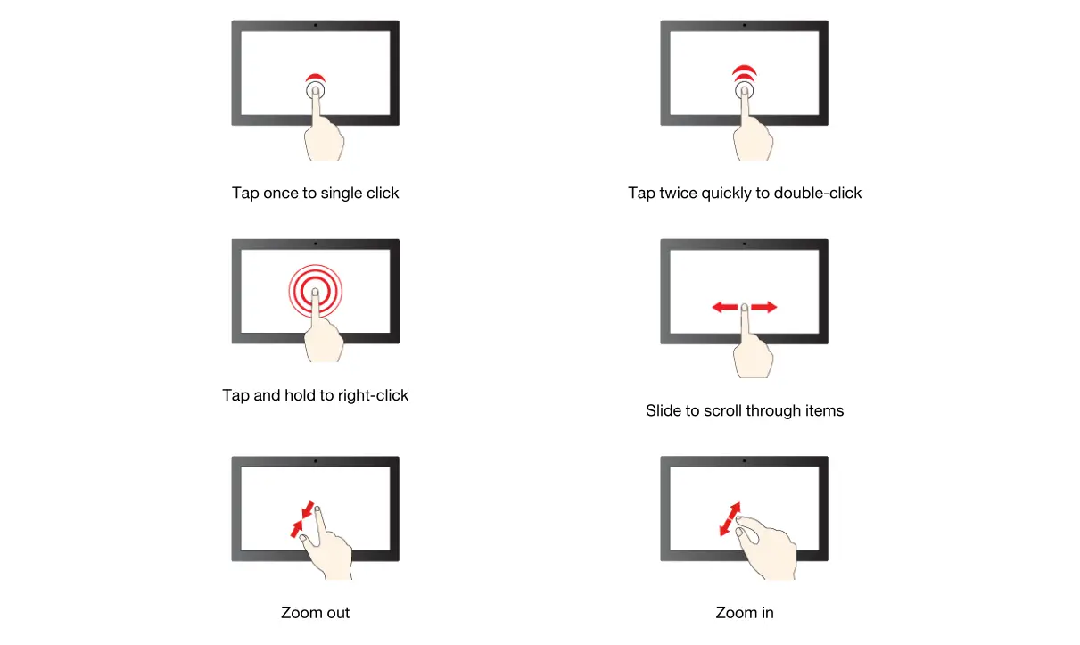 Lenovo ThinkPad X1 Fold Gen 1 - Use the touch screen 1