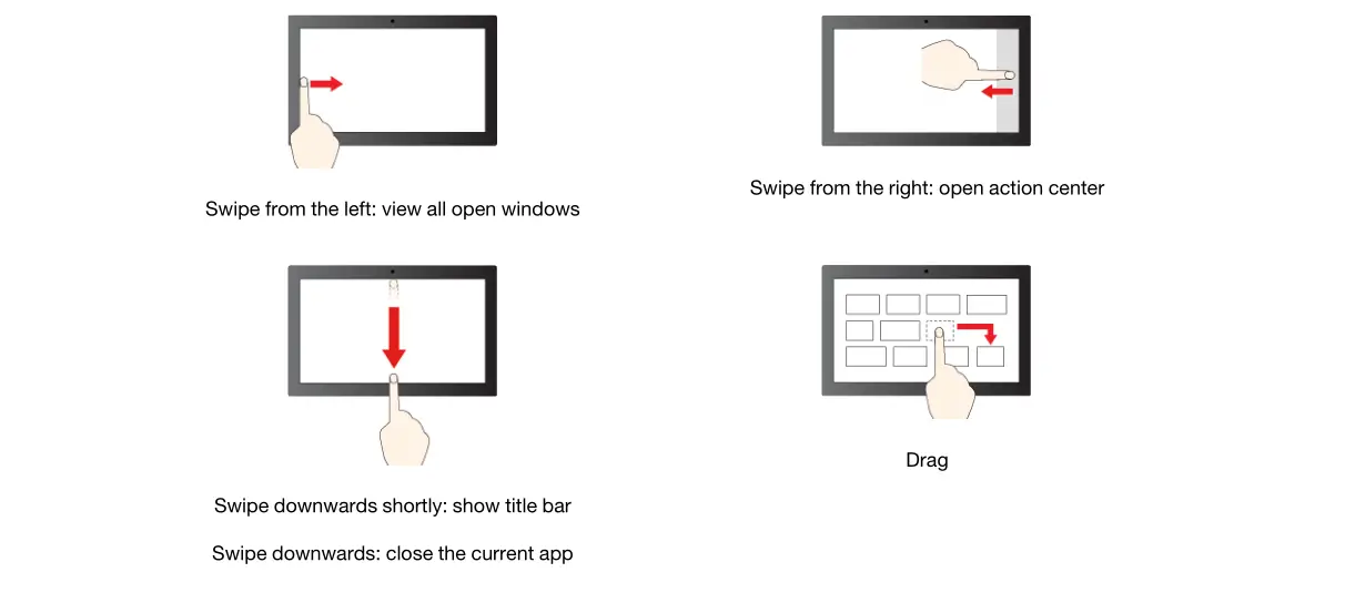Lenovo ThinkPad X1 Fold Gen 1 - Use the touch screen 2