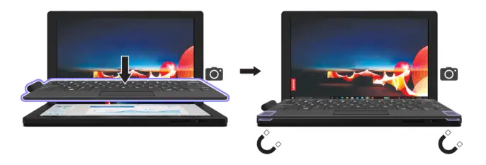 Lenovo ThinkPad X1 Fold Gen 1 - Mini clamshell mode