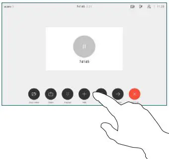 CISCO Webex Room Series Touch Controller User Guide - In a call tap Add