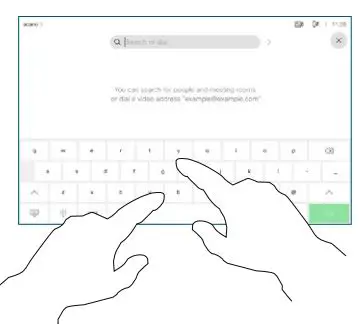 CISCO Webex Room Series Touch Controller User Guide - Key in a name, number or address