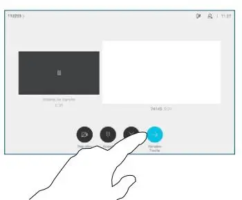 CISCO Webex Room Series Touch Controller User Guide - Tap Complete Transfer