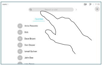 CISCO Webex Room Series Touch Controller User Guide - Tap the Search or Dial field