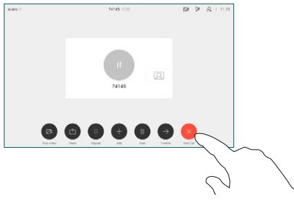 CISCO Webex Room Series Touch Controller User Guide - The call will now be placed