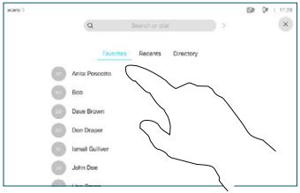 CISCO Webex Room Series Touch Controller User Guide - To search for someone in a specific list
