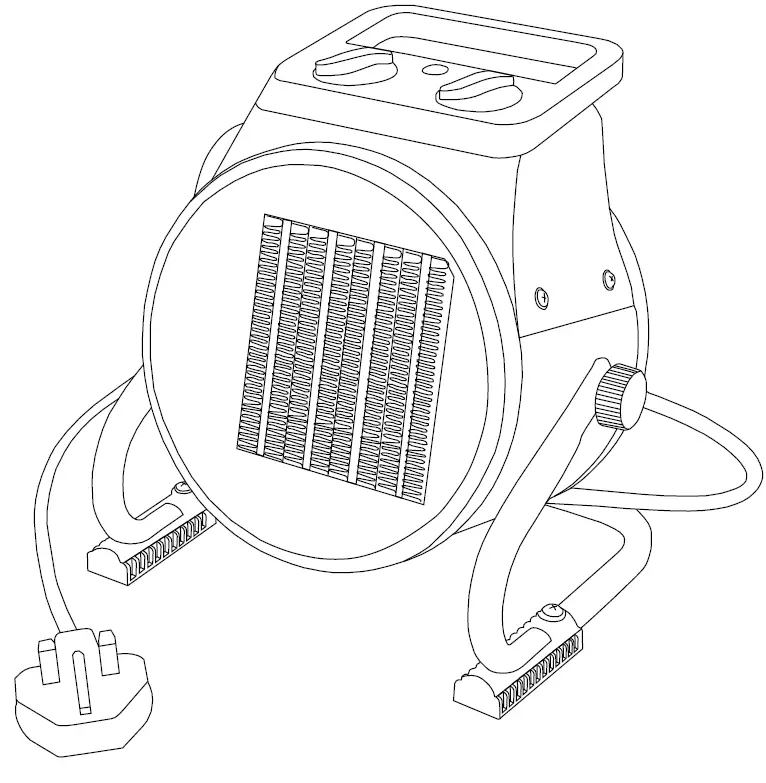 FAITHFULL Ceramic Fan Heater FPPHEAT2KWC