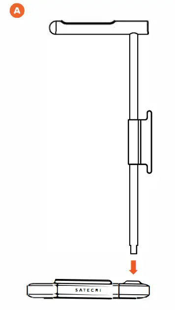SATECHI ST UCHSMCM 2 in 1 Headphone Stand and Wireless Charger - ASSEMBLY