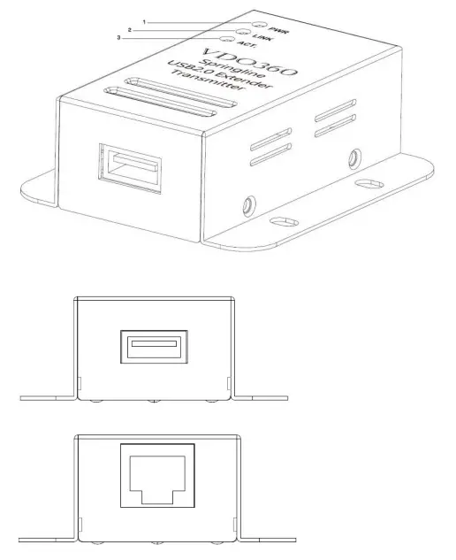 VDO360 VUSBEXT U Springline USB 2 0 Extender- connected to the camera