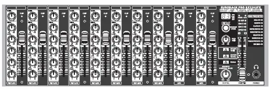 behringer EURORACK PRO RX1202FX Premium 12-Input Mic Line Rack Mixer with XENYX Mic Product
